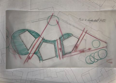 Calque 2 : bâti et connexion végétale au parc